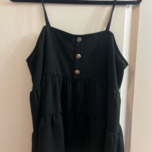 Paper Crane Black Sleeveless Top